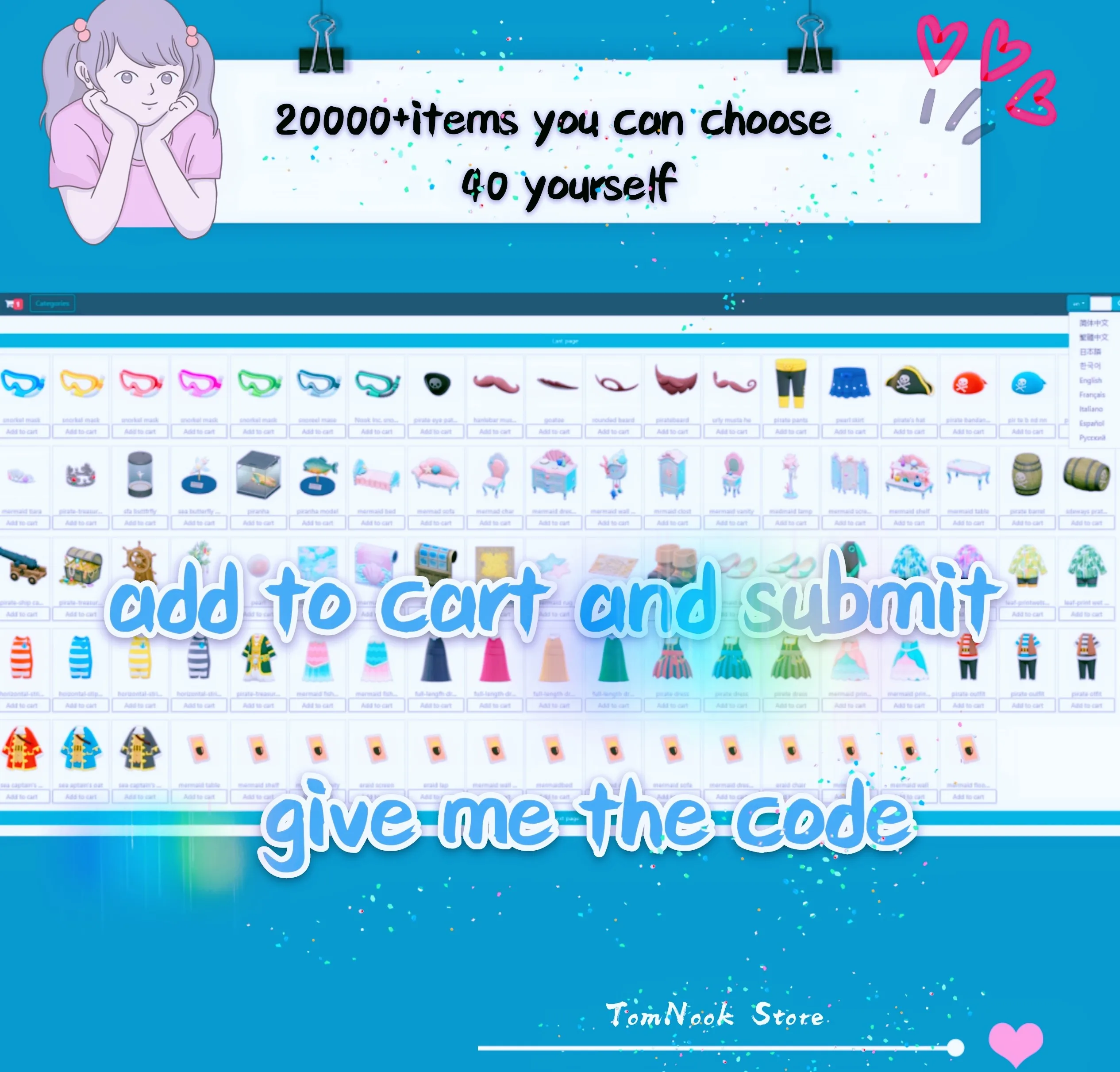 Animal Crossing New Horizons Dream island/customer made/furniture