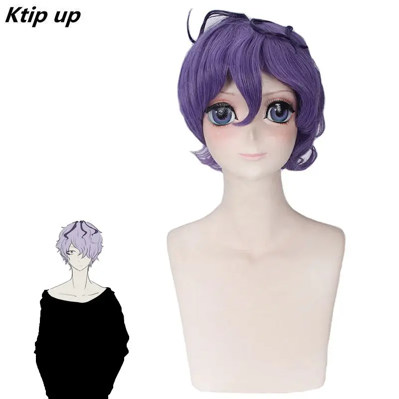 

Ktip Up New Ib Garry Purple High Temperature Wire Cos Short Cosplay Anime Wig + Wig Cap