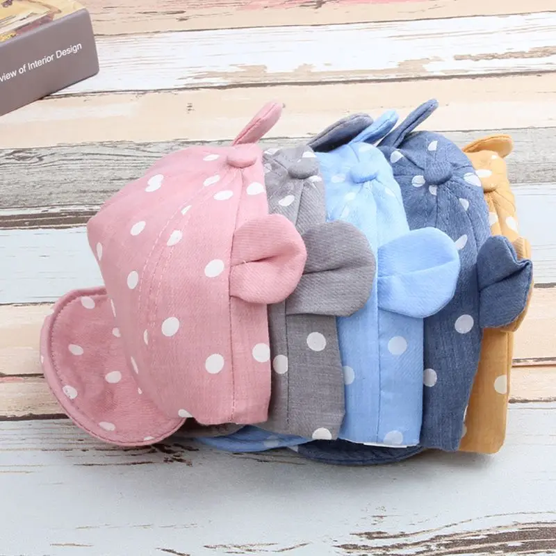 Детская кепка в горошек, новая Кепка для мальчиков и девочек, летние ...