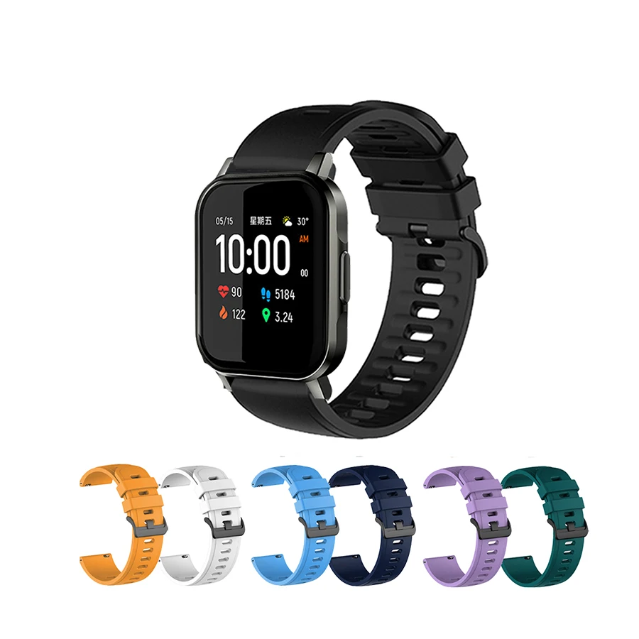 

Ремешок 20 мм для Huami Amazfit Bip S GTS 2 GTR 42 мм, мягкий силиконовый спортивный браслет для смарт-часов Xiaomi Haylou LS02