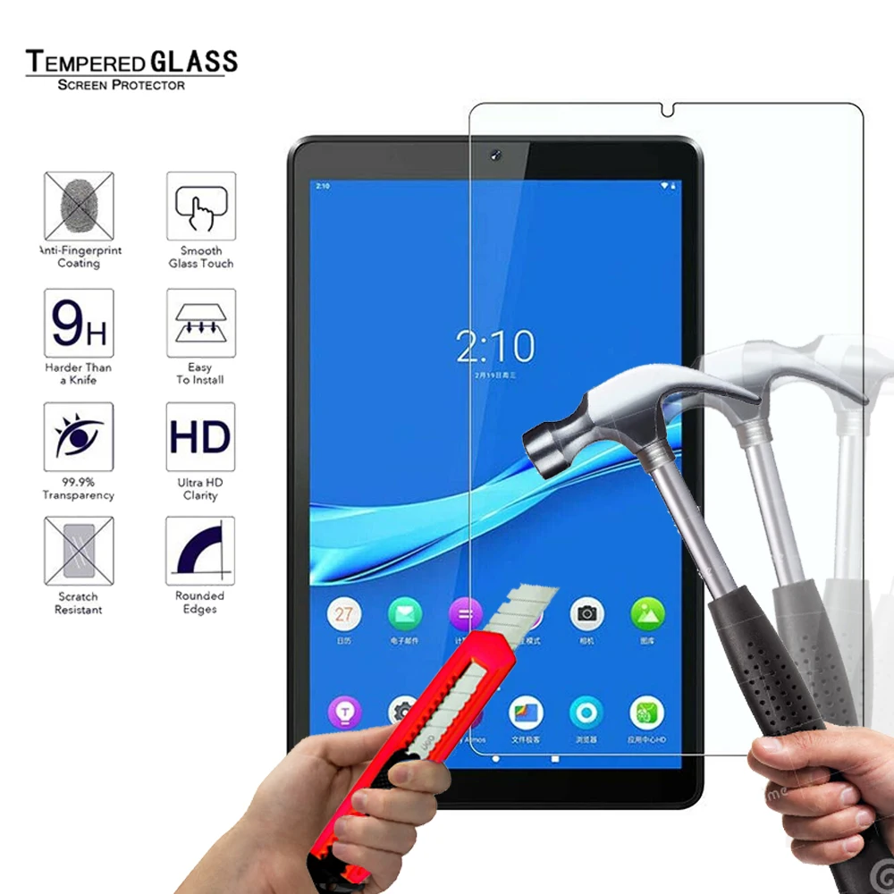 Protector de pantalla de vidrio templado para tableta Lenovo TAB M10 PLUS, Protector de pantalla de alta calidad, TB-X606F/TB-X606X, 10,3 pulgadas-9H