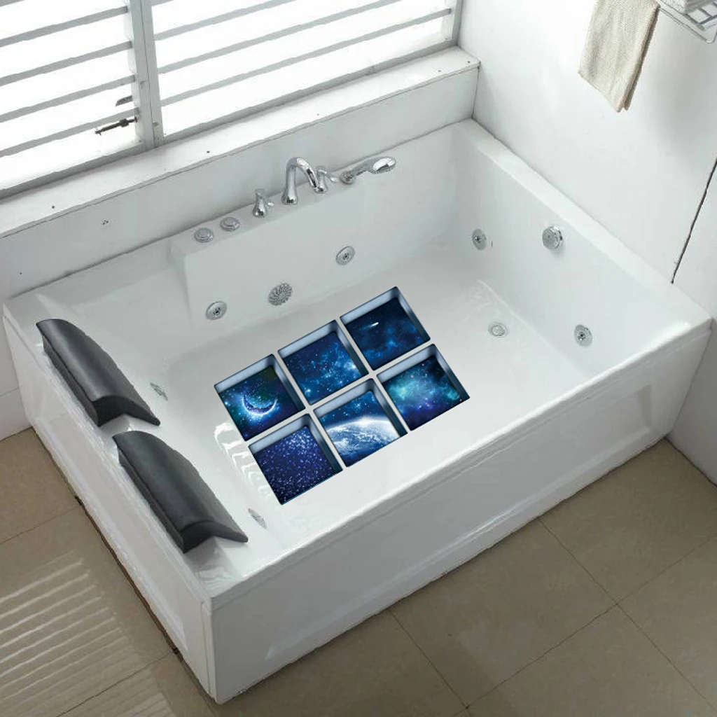 3D Effect  Waterproof Bathtub Stickers shower bathtub decals Appliques preventing slipping for home hotel bathroom use