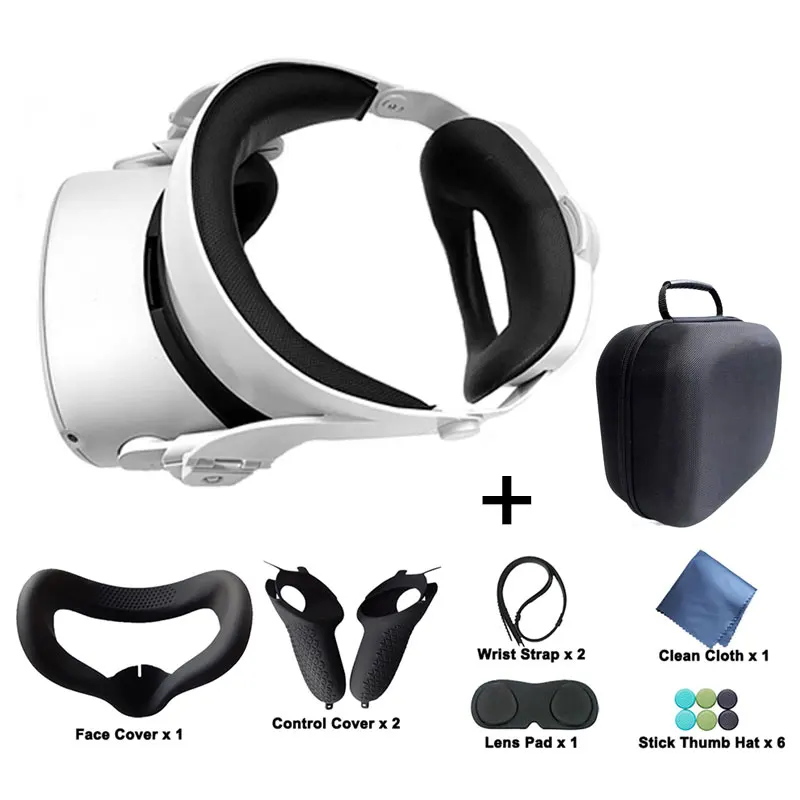 Correa de Halo mejorada para Oculus Quest 2, 100% de soporte cómodo para la frente, accesorios de VR Quest2