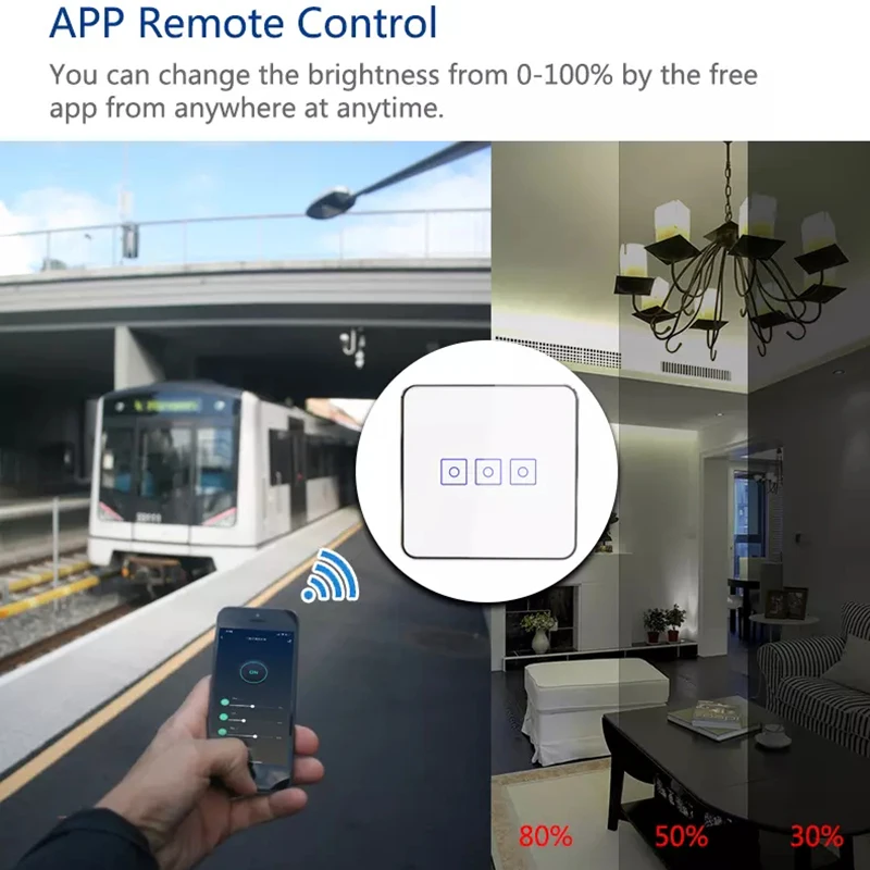Lonsonho Tuya Zigbee Smart Dimmer Switch EU 1 2 3 Gang Wireless Remote Control Wall Touch Panel Light Switch Smart Home