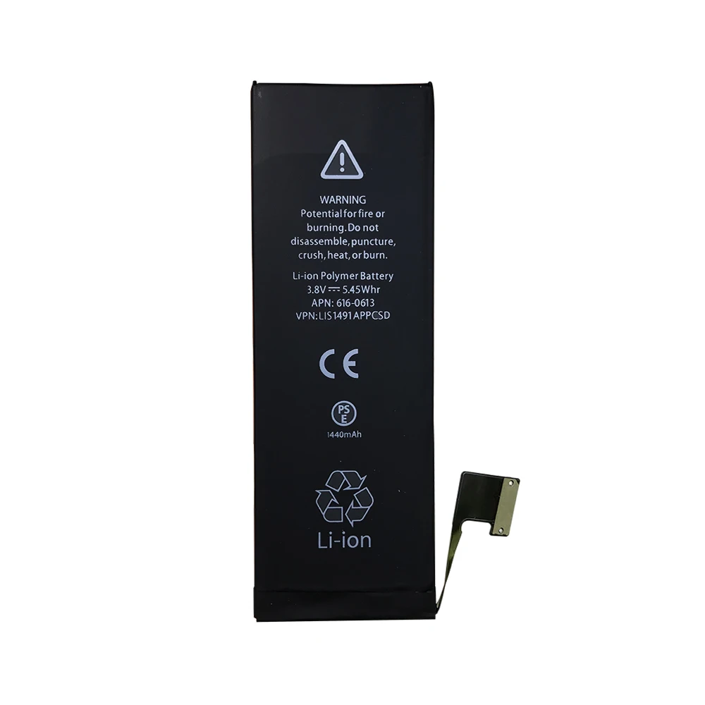 Заряжаемая телефонная батарея для Apple IPhone 5 5G A1428 1457 1440mAh аккумулятор для мобильных телефонов