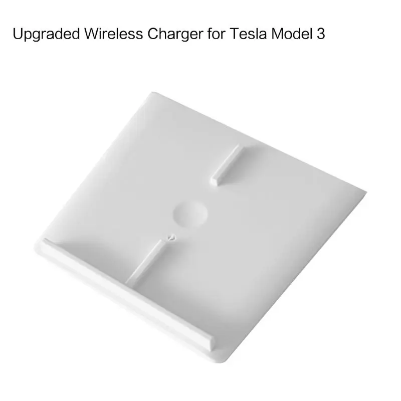 Upgraded Version Qi Fast Charger Wireless Charging Stand with Dual USB Ports for Tesla Model 3 Center Console Accessories