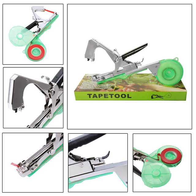 Növényi Kerti Tapetools Kötőanyag Köröm Tapenáló Virág Zöldségkötési Ág Gép Szőlő Tűzőszerkezet - Image 4