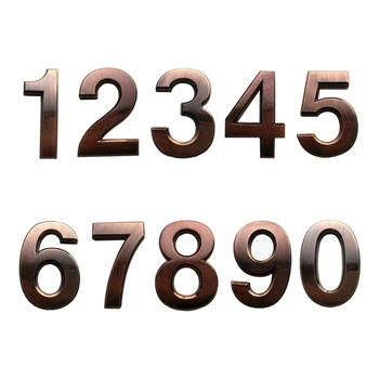 

10 Pieces Self-Adhesive Door House Numbers Mailbox Numbers Street Address Numbers for Residence and Mailbox Signs Bronze