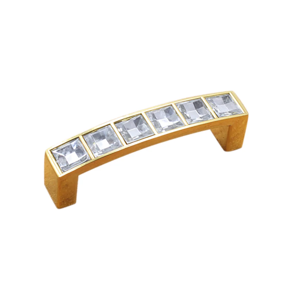 Modern Crystal Door Cabinet Drawer Wardrobe Cupboard Handles Pulls Knobs, Zinc Alloy & Acrylic