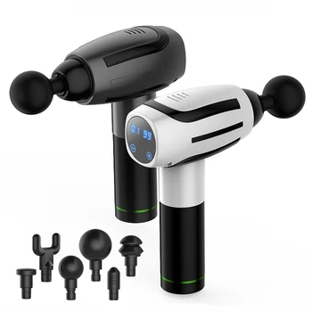 

LCD Touch Screen Therapy Massage Guns 6 Gears Muscle Massager Pain Sport Massage Machine Relax Body Slimming Relief With 6 Heads