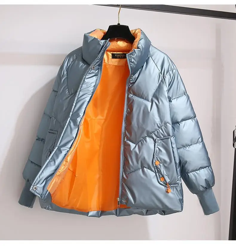 Winter Jacket Women 2021 New Glossy Down Cotton Coat Winter Warm Down Jacket Parkas Thick Warm Cotton-Padded Coat Outwear Female Winter Jacket Women 2021 New Glossy Down Cotton Coat Winter Warm Down Jacket Parkas Thick Warm Cotton-Padded Coat Outwear Female