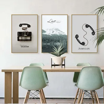 

Home Decoration Poster Prints Wall Art Canvas Painting Nordic Picture Ins simple industrial style Telephone