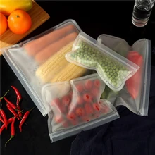 

Reusable Self-supporting Zipper Sealed Bag Silicone Food Storage Container