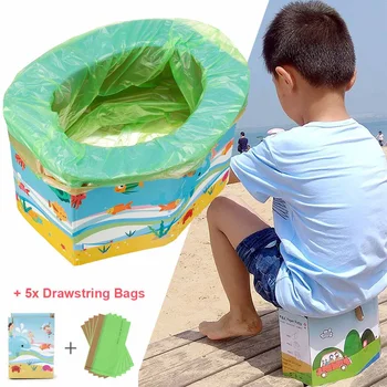 

Portable Child Pot Toilet Seat Pot For Travel Outside Car Potty Training Seat Children's Potty Kids Toilet Training Potty Toilet