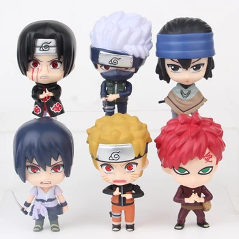 

6Pcs/Set Naruto Shippuden Naruto Kakashi Sasuke Itachi Gaara PVC Collection Figure Toys Gift