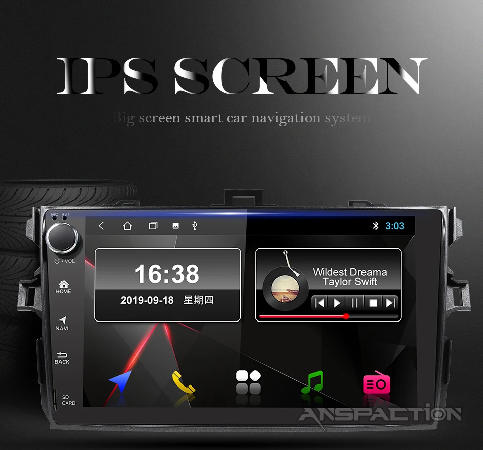 PX30 android 9,0 автомобильный dvd gps навигатор для Toyota corolla 2007 2008 2009 2010 2011 Автомобильный dvd Радио gps стерео