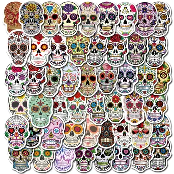 

50PCS Terror Series Skeleton Dark Funny Graffiti Sticker For Car Luggage Laptop Bicycle Fridge Skateboard Decal Stickers