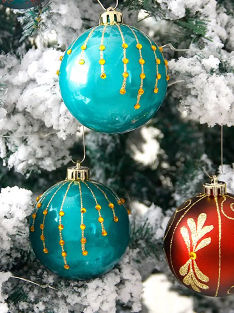 4 шт. 8 см небьющиеся ПВХ рождественские шары большие висячие шары украшения DIY домашние Wimdow шарики для рождественских елок bombki choinkowe