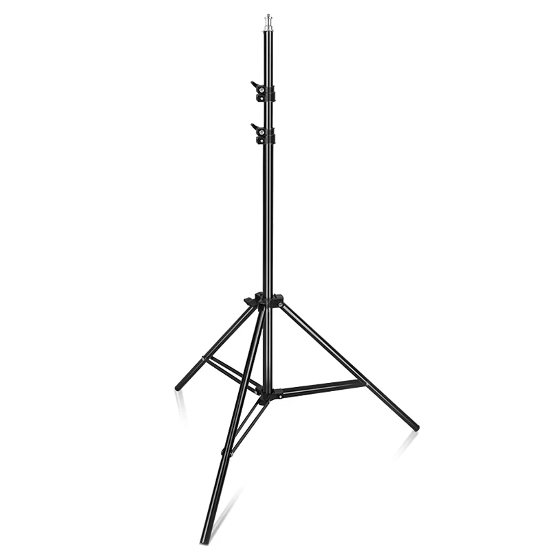 

SAMTIAN Folding tripod Light stand 2 M black for ring light camera video light Folding stand