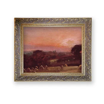 

Framed oil painting reproduction John Constable hayfield at east bergholt Cracked like Vintage, Easy DIY painting frame Assemble