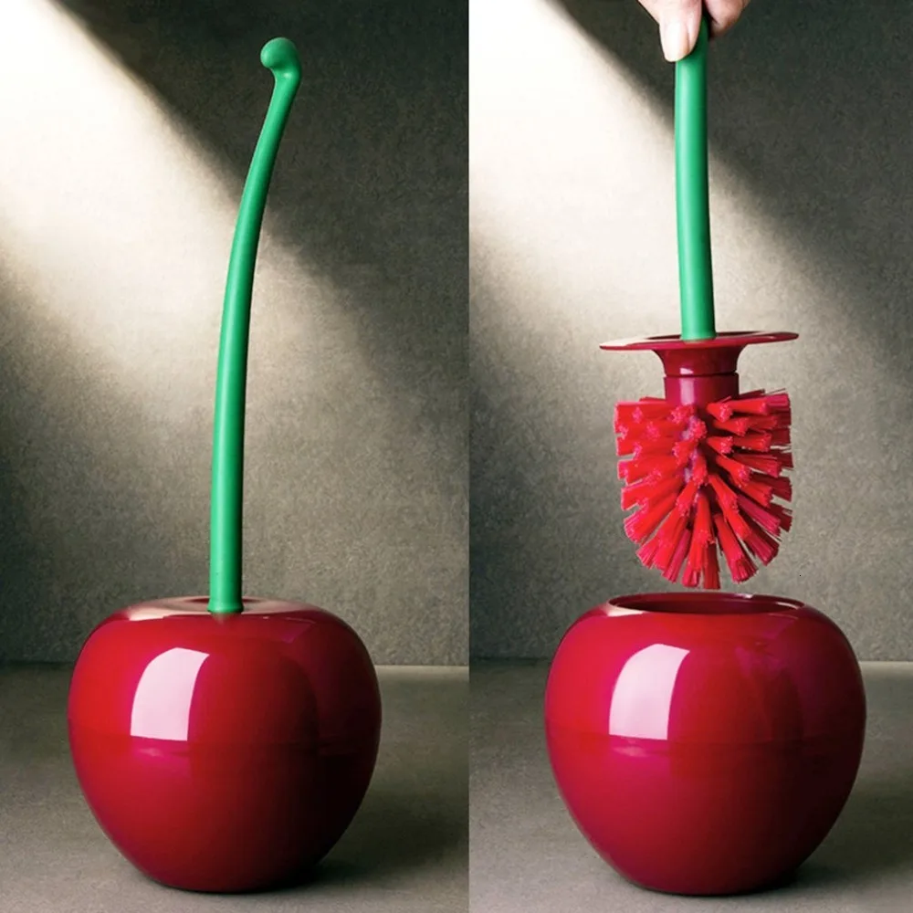 Креативная Милая вишневая щетка в форме туалета, щетка для унитаза и держатель, набор, Mooie Cherry Vorm унитаз Borstel