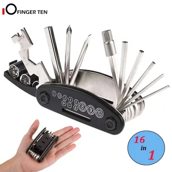 

Multi Function 16 in 1 Bicycle Tool Kit Maintenance Fix Mini Set for Road Mountain Bikes