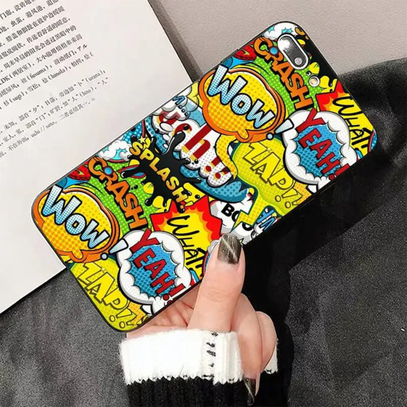 Anime Graffiti Sticker Bomb Black Cell Phone Case for iPhone 13 8 7 6 6S Plus X 5S SE 2020 XR 11 12 pro XS MAX iphone 13 pro max wallet case