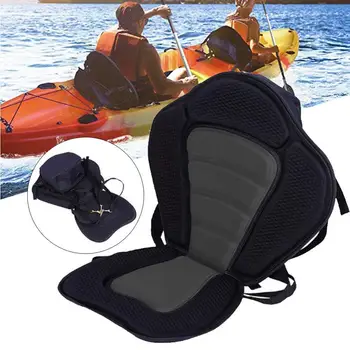 

Canoe Kayak Padded Seat Rowing Boat Soft Non-Slip Padded Base Adjustable Seat Backrest With Boat Cushion with Storage Bag