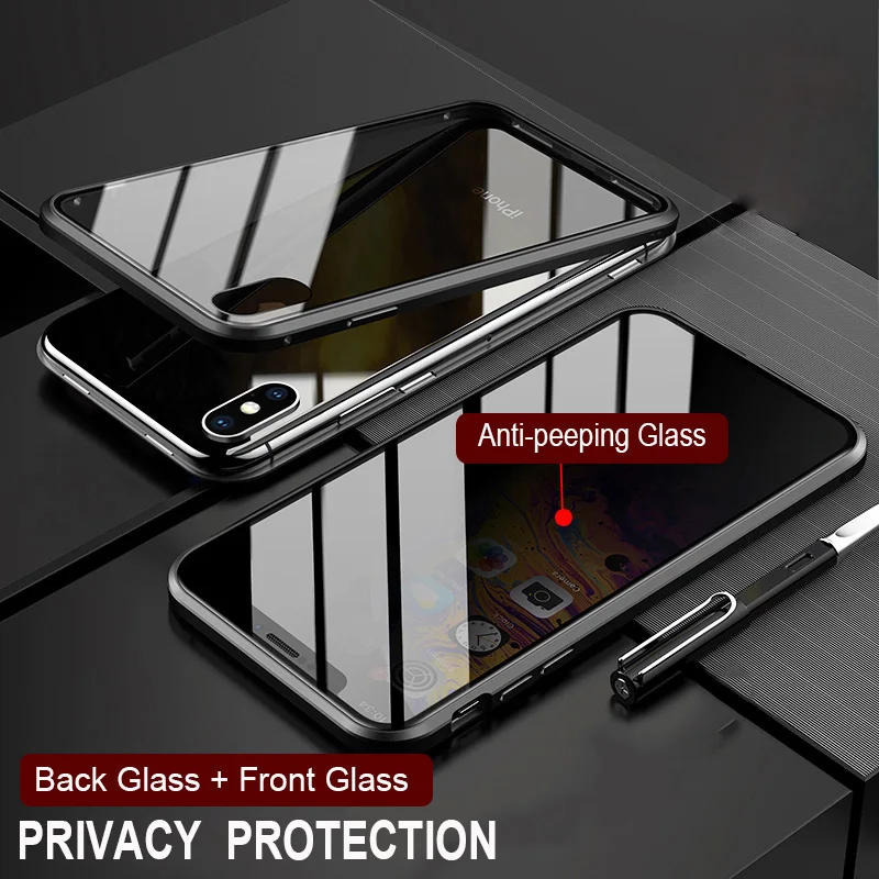 Ptotective чехол для телефона iPhone X S MAX Магнитный противоударное покрытие