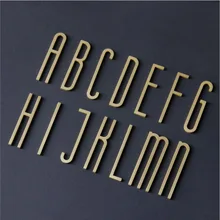 0-9a-z, Твердый латунный Английский алфавит, украшение для дома, медные буквы, арабские цифры для номера дома, «сделай сам», название магазина, настенное украшение 0-9a-z, Твердый латунный Английский алфавит, украшение для дома, медные буквы, арабские цифры для номера дома, «сделай сам», название магазина, настенное украшение