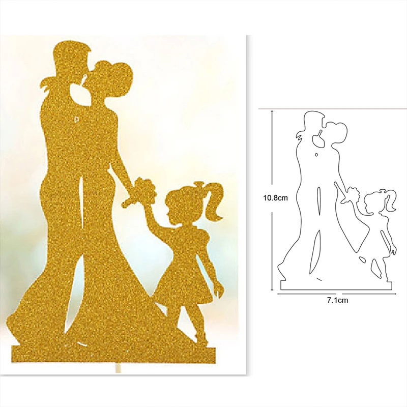 Customized dies Wedding Family of Three Metal Cutting Dies Scrapbooking Embossing fustelle Paper Card Making Craft Stencil | Дом и сад