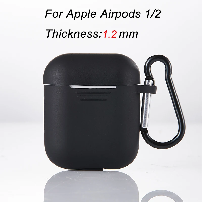 Мягкий силиконовый защитный чехол для наушников для Apple Airpods 1 2 3 Pro Bluetooth беспроводной чехол для наушников s Аксессуары для гарнитуры - Цвет: 0001-black-1
