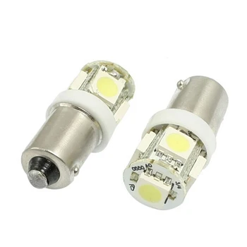 

2 pcs T4W H6W Indicator License Plate Map Dome Packing Car Styling 10X 11 BA9S White 5050 5SMD Car led Light auto Bulb