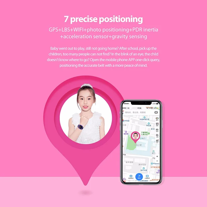  4G Kids Children's Smart GPS Position Wifi HD Video Call Dual cameras Smartwatches Voice Monitoring