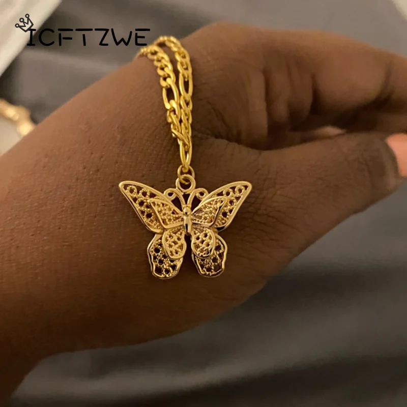 Sweet Butterfly Anklets For Women Stainless Steel Gold Charm Chain Butterfly Shape Anklet Beach Foot Sandal Bff Jewelry Gifts Sweet Butterfly Anklets For Women Stainless Steel Gold Charm Chain Butterfly Shape Anklet Beach Foot Sandal Bff Jewelry Gifts