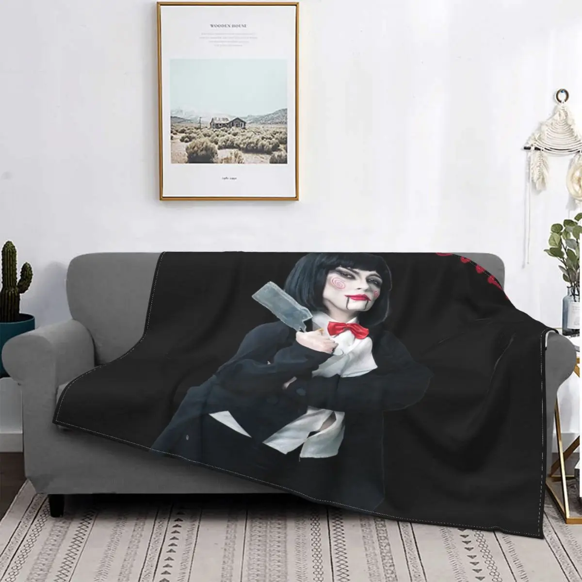 Il Burattino Di Billy Ha Visto La Maschera 2-Manta A Cuadros Para Cama, Manta De Lino A Cuadros, Fundas Para Cama De Invierno