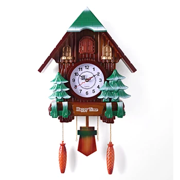 

New Wall Clock Antique Wooden Cuckoo Bird Time Bell Swing Alarm Watch Home Living Room Handicraft Art Décor