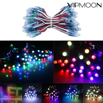 

50pcs 12mm WS2811 Full Color LED Pixel Light Module DC 5V input IP68 waterproof RGB color 2811 IC Digital LED christmas Light