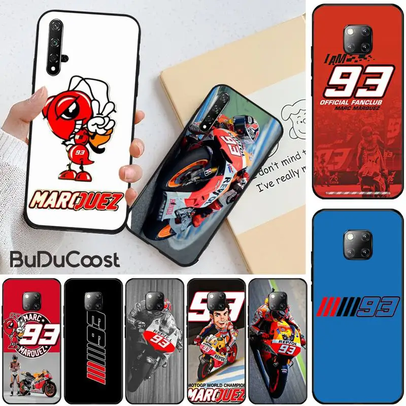 Мантра Марк маркез Moto Gp 93 мягкий черный чехол для телефона Huawei Honor 8X 9 10 20 Lite 7A 8A 5A 7C