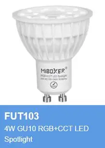 Светодиодная лампа E27 E14 GU10 MR16 FUT103 104 105 011 012 013 014 017 018 019 4 Вт 5 6 9 12 RGB + CCT RGBW двойной