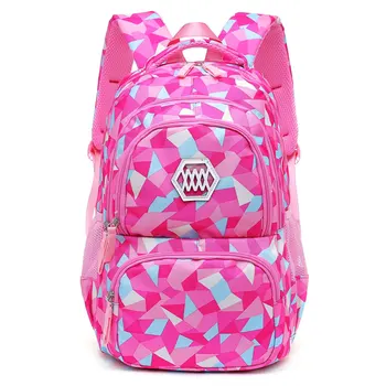 

School Laptop Compartment Large Capacity Student Backpack Adjustable Straps Oxford Cloth Printing Storage Zippered Daily Outdoor