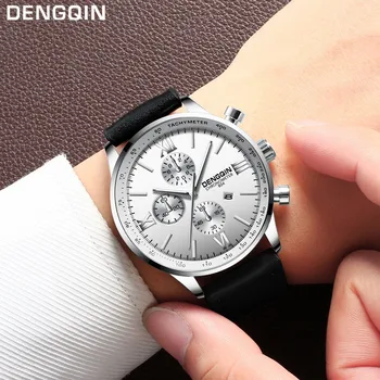 

Men's Leather Military Casual Analog Quartz Date Wrist Watch Business Watches Relogio Masculino Watches Men Fashion Sport Watch