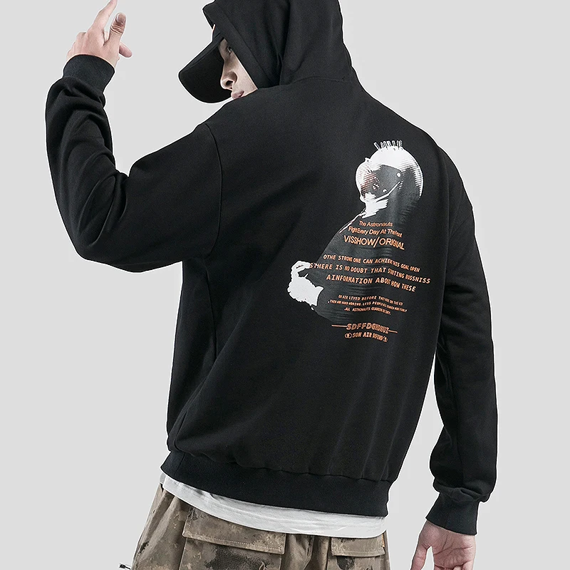 

Yasword Spring Autumn Astronaut Print Casual Hoodies Men Casual Sportswear Male Casual Pullover Sweatshirt Tops Long Sleeves