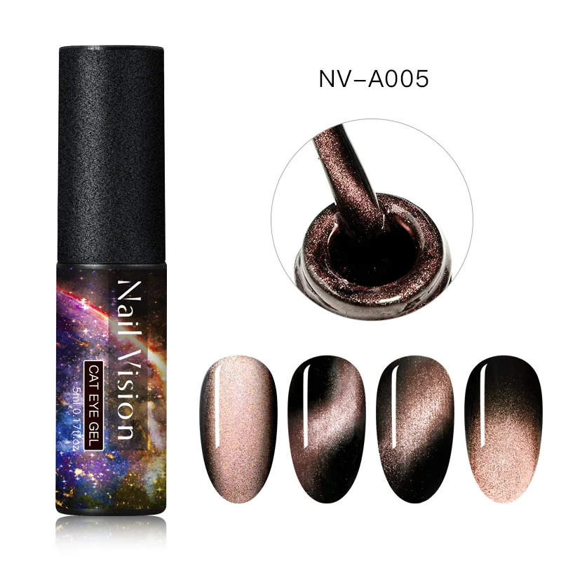 Nail Vision 5 мл 9D Galaxy Cat Eyes светодиодный Гель-лак для ногтей Хамелеон для использования с магнитом замочить УФ-лак для ногтей черный базовый слой - Цвет: S07648