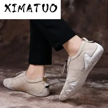 

Casual Shoes Men Loafers Genuine Leather Flat Lace Up High Quality Designer Shoes Men Moccasins Sneaker Footwear Male