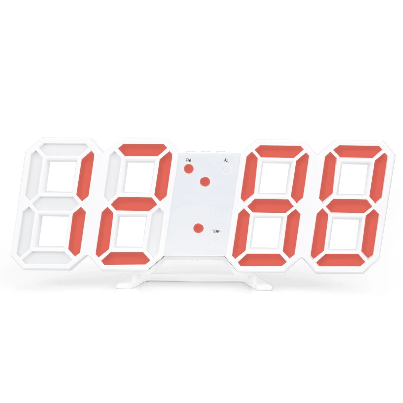 3D светодиодный цифровые часы Повтор в спальню Часы Настольный Будильник подвесные настенные часы 12/24 часы с календарем термометр домашний интерьер подарок