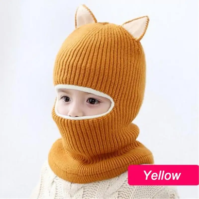 Baby Hat Scarf Knitted Plush Winter Warm Suit Boys And Girls Winter Child Hat Scarf