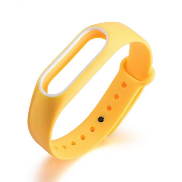 Soft Silicone For Xiaomi Mi Band 2 Replacement Sport Silicone Strap Wristband Bracelet Two-Tone Replacement Strap 23