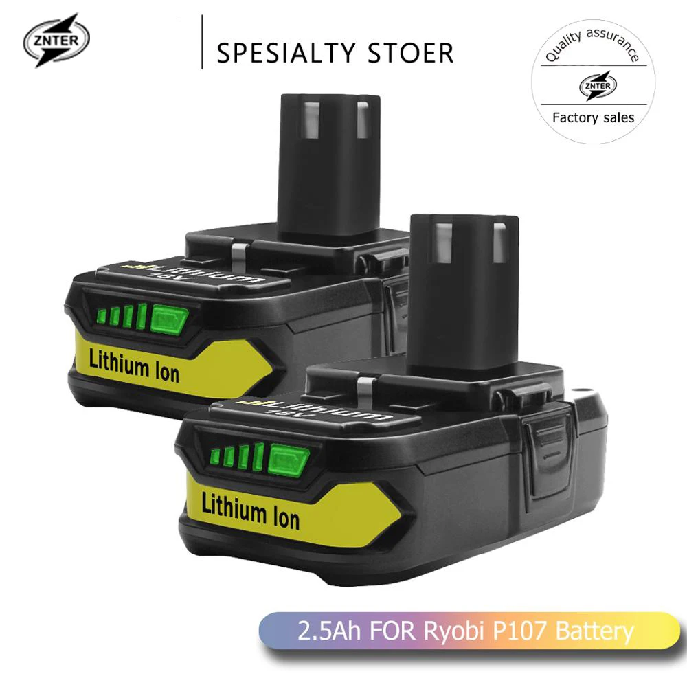 ZNTER 18В 2500 мАч P107 батарея Замена для Ryobi P104 P105 P102 P103 аккумуляторная литий-ионная L30