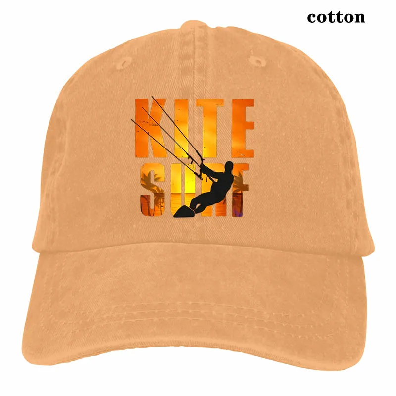 Kite Surf Kiteboarding Kitesurfing Cottons Ors Baseball cap men women Trucker Hats fashion adjustable cap - Цвет: 3-Natural